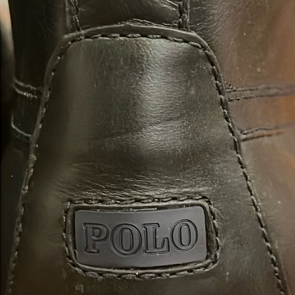 Polo Ralph Lauren Ranger moc toe monc strap boots new navy blue Mens Size 10.5 - Picture 11 of 16